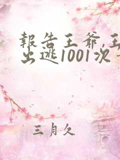 报告王爷,王妃出逃1001次笔趣阁