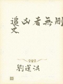 追凶者无删减全文