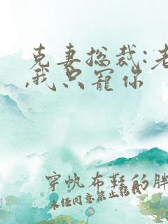 克妻总裁:老婆,我只宠你