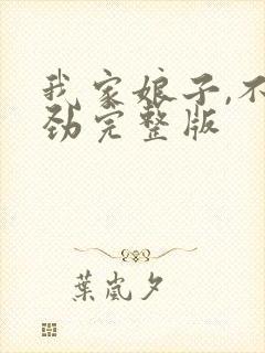 我家娘子,不对劲完整版