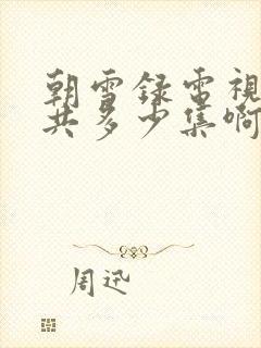 朝雪录电视剧一共多少集啊