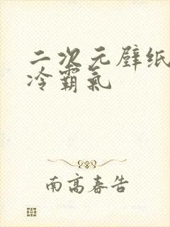 二次元壁纸女高冷霸气