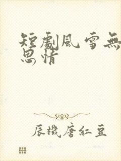短剧风雪无尽相思情