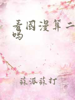 看国漫算二次元吗