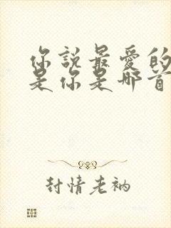 你说最爱的人就是你是哪首歌词