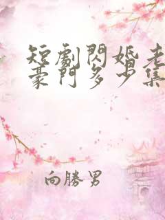 短剧闪婚老公是豪门多少集