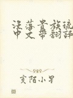 没落贵族琉璃川中文带翻译第二集