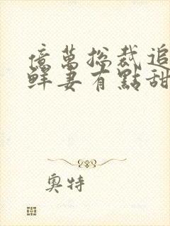 亿万总裁追妻:鲜妻有点甜