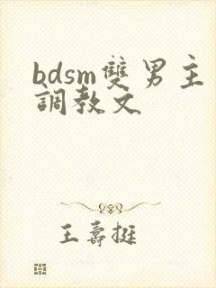 bdsm双男主调教文