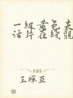 一级黄色夫妻生活片在线观看