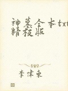 神墓全本txt精校版