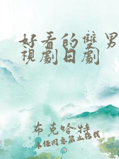 好看的双男主电视剧日剧