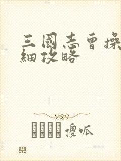 三国志曹操传详细攻略