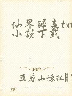 仙界归来txt小说下载