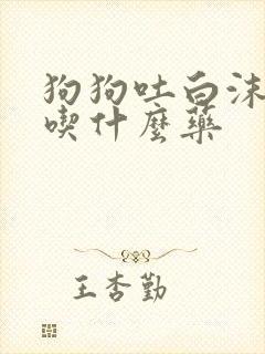 狗狗吐白沫黄水吃什么药