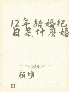 12年结婚纪念日是什么婚