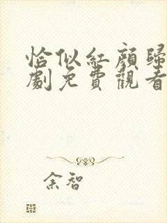 恰似红颜归来短剧免费观看