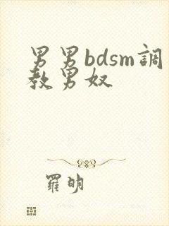 男男bdsm调教男奴