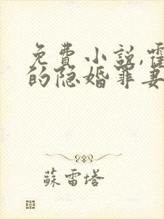 免费小说,霍爷的隐婚罪妻