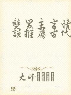 双男主言情的小说推荐古代