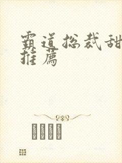 霸道总裁甜宠文推荐