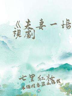 《夫妻一场》电视剧