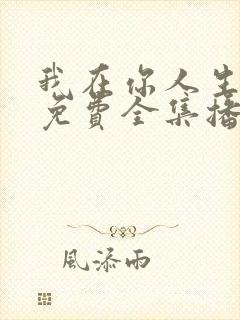 我在你人生尽头免费全集播放