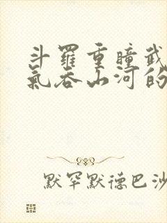 斗罗重瞳武魂,气吞山河的小说