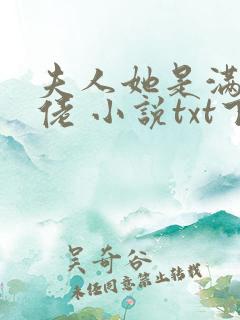 夫人她是满级大佬 小说txt下载