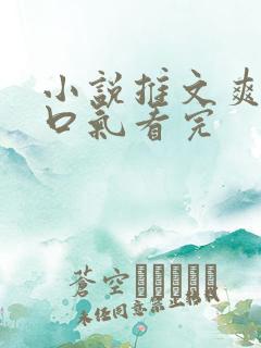 小说推文爽文一口气看完