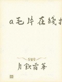 a毛片在线播放