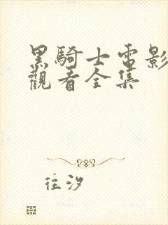 黑骑士电影免费观看全集