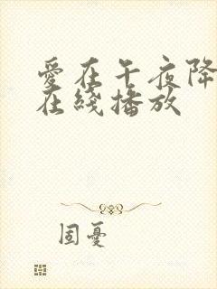 爱在午夜降临前在线播放