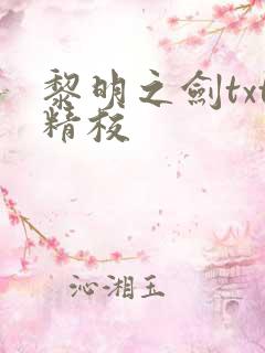 黎明之剑txt精校