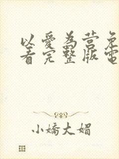 以爱为营免费观看完整版电视剧