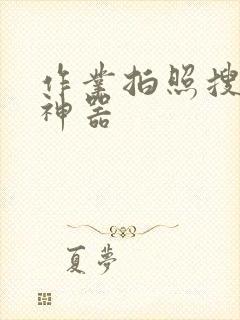 作业拍照搜答案神器