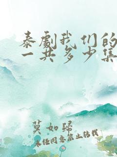 泰剧我们的秘密一共多少集