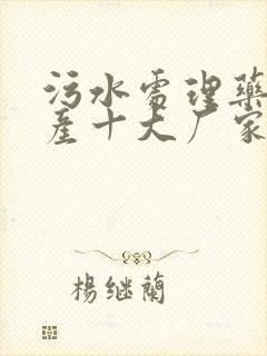 污水处理药剂生产十大厂家