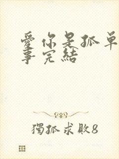 爱你是孤单的心事完结