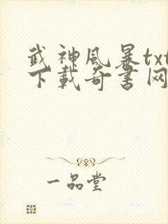武神风暴txt下载奇书网
