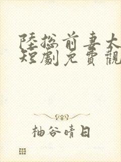 陆总前妻太傲娇短剧免费观看全集