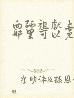 向师祖献上咸鱼哪里可以免费阅读