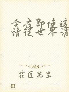 今夜即使这份恋情从世界消失