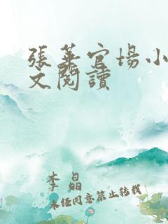 张华官场小说全文阅读