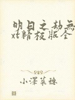 明日之劫无错txt精校版全本txt