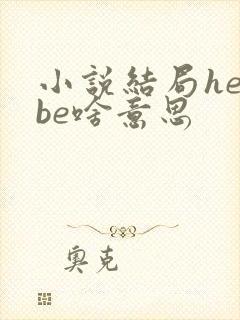 小说结局he和be啥意思