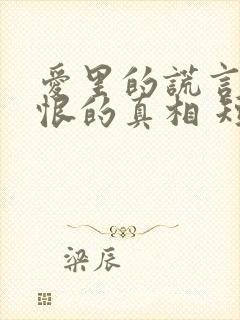 爱里的谎言,仇恨的真相 短剧