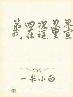 第四次忍界大战我在这里宣战