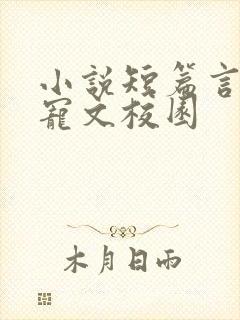 小说短篇言情甜宠文校园