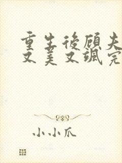 重生后顾夫人她又美又飒完本